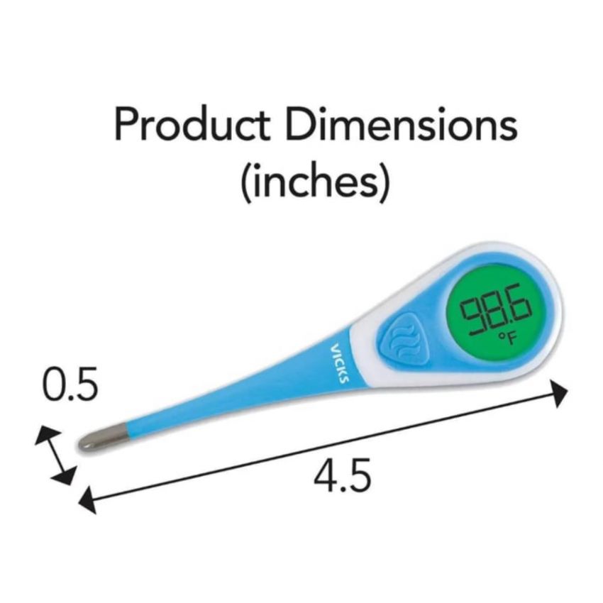 Vicks ComfortFlex Digital Thermometer – Accurate, Color Coded Reading in 8 Seconds