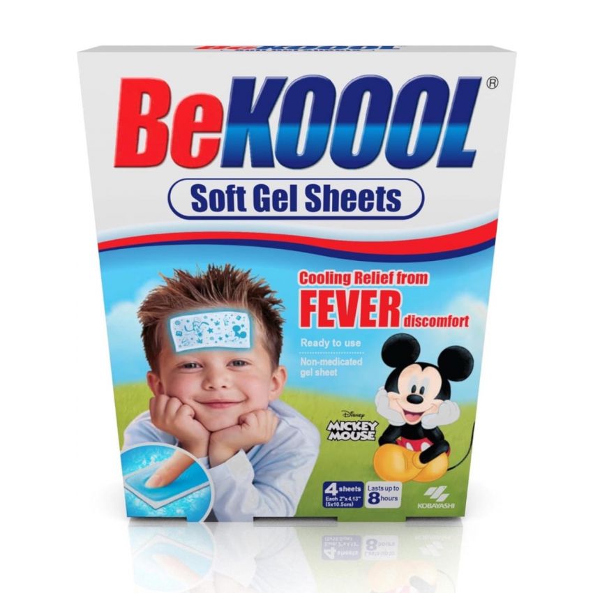 BEKOOOL Immediate Cooling Fever Reducing Soft Gel Sheets for Kids 