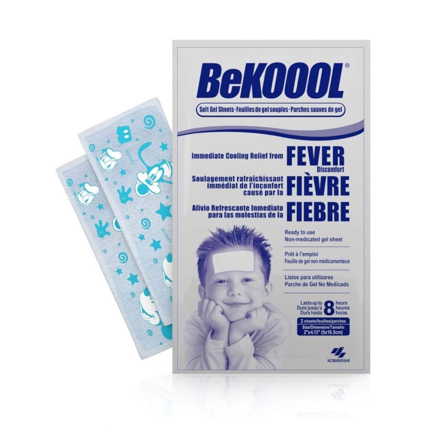 BEKOOOL Immediate Cooling Fever Reducing Soft Gel Sheets for Kids 