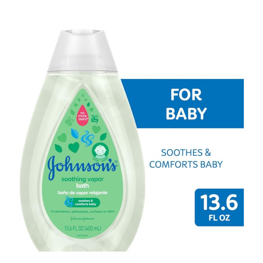 Johnson's Baby Vapor Bath with Soothing Aromas to Relax Babies, Tear-Free & Hypoallergenic Liquid Baby Bath 