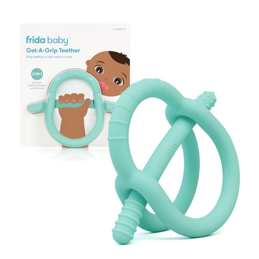 Frida Baby Get-A-Grip BabyTeether for Teething Relief | 100% Food-Grade Silicone