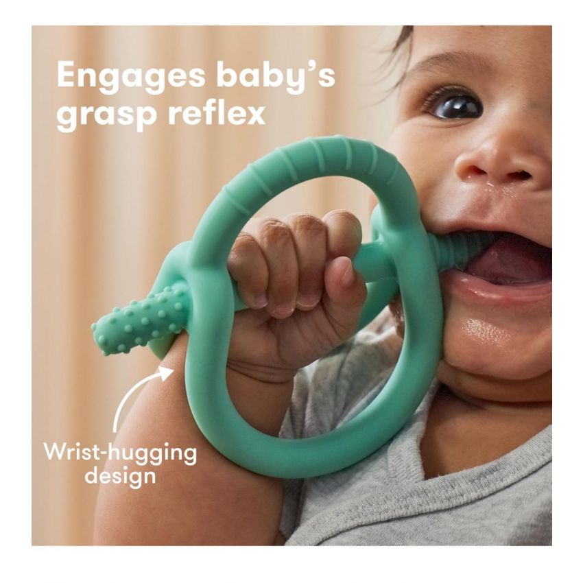Frida Baby Get-A-Grip BabyTeether for Teething Relief | 100% Food-Grade Silicone