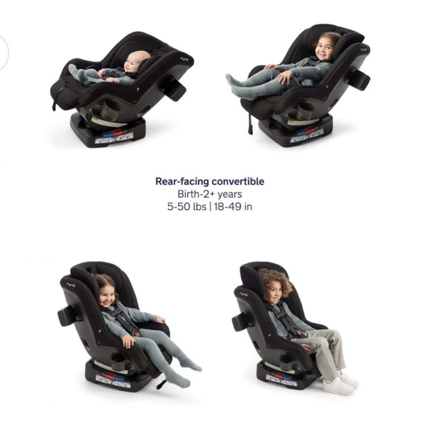 Nuna RAVA next Convertible Car Seat - Caviar