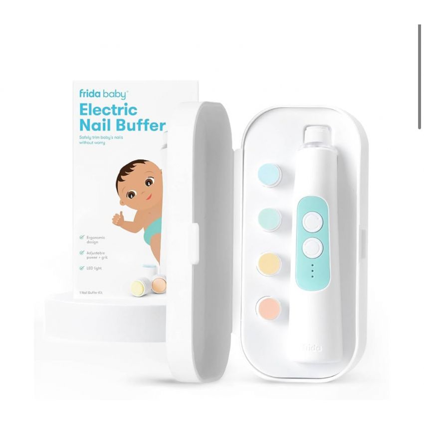 Frida Baby Electric Nail Buffer | Safe + Easy Baby Nail File, Baby Nail Clippers + Nail Trimmer Kit for Newborn