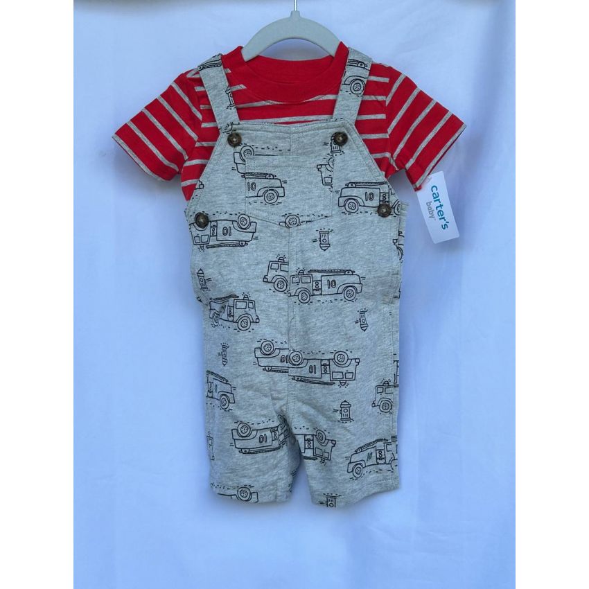 Conjunto: 1 Camisa; 1 Macacão 18 meses