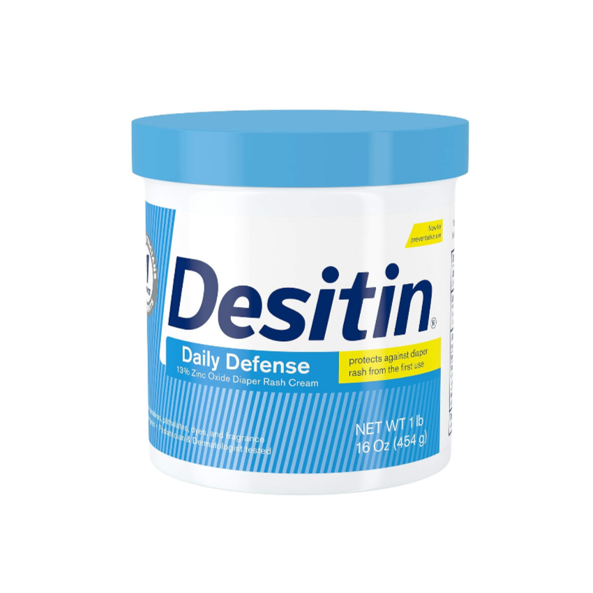 Desitin Daily Defense Baby Diaper Rash Cream with 13% Zinc Oxide, Barrier Cream to Treat, Relieve & Prevent Diaper Rash, Hypoallergenic, 16 oz
