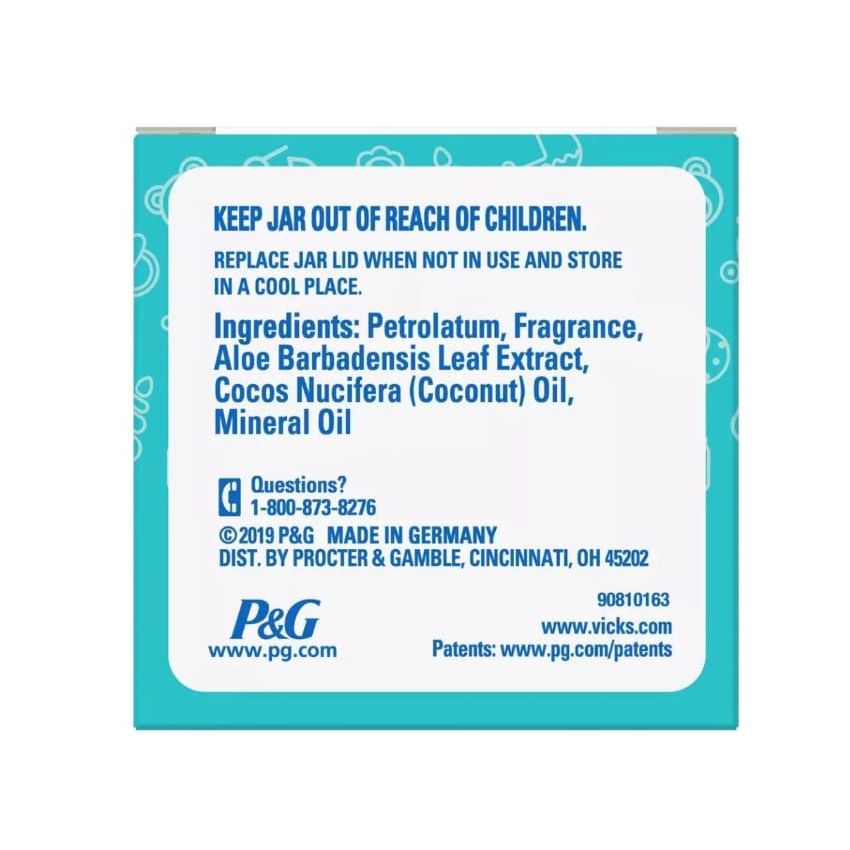 Vicks BabyRub Chest Rub Ointment with Soothing Aloe, Eucalyptus, Lavender, and Rosemary, from the makers of VapoRub