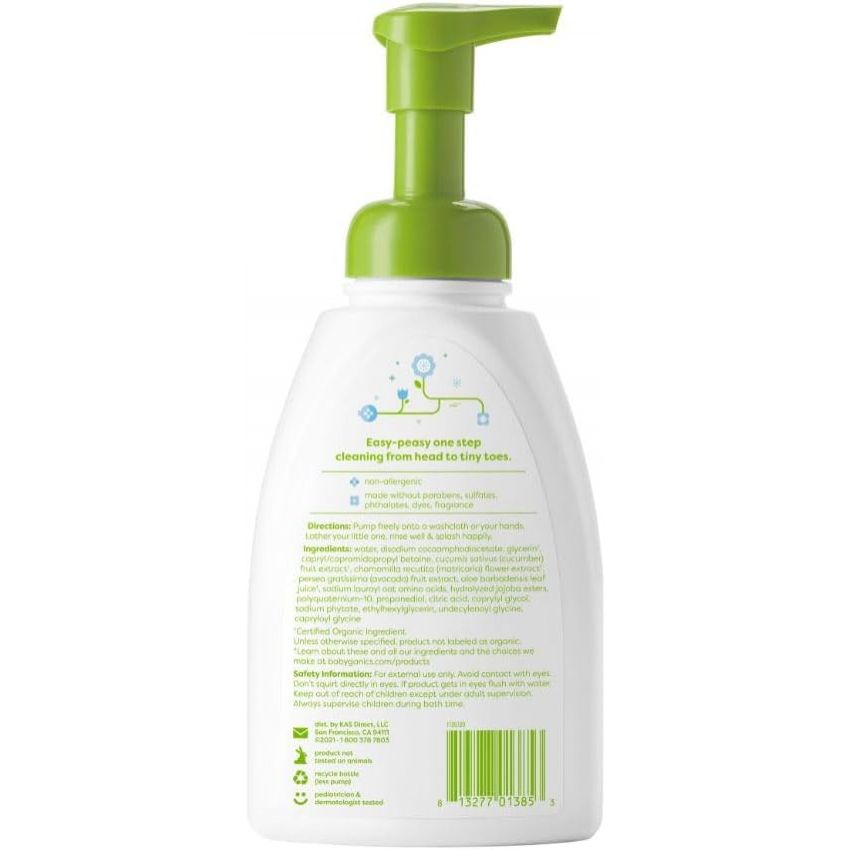 Babyganics Baby Shampoo + Body Wash Pump Bottle