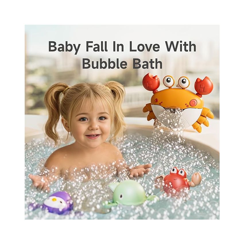 TUMAMA Baby Bath Toy,Musical Bath Bubble Maker Machine