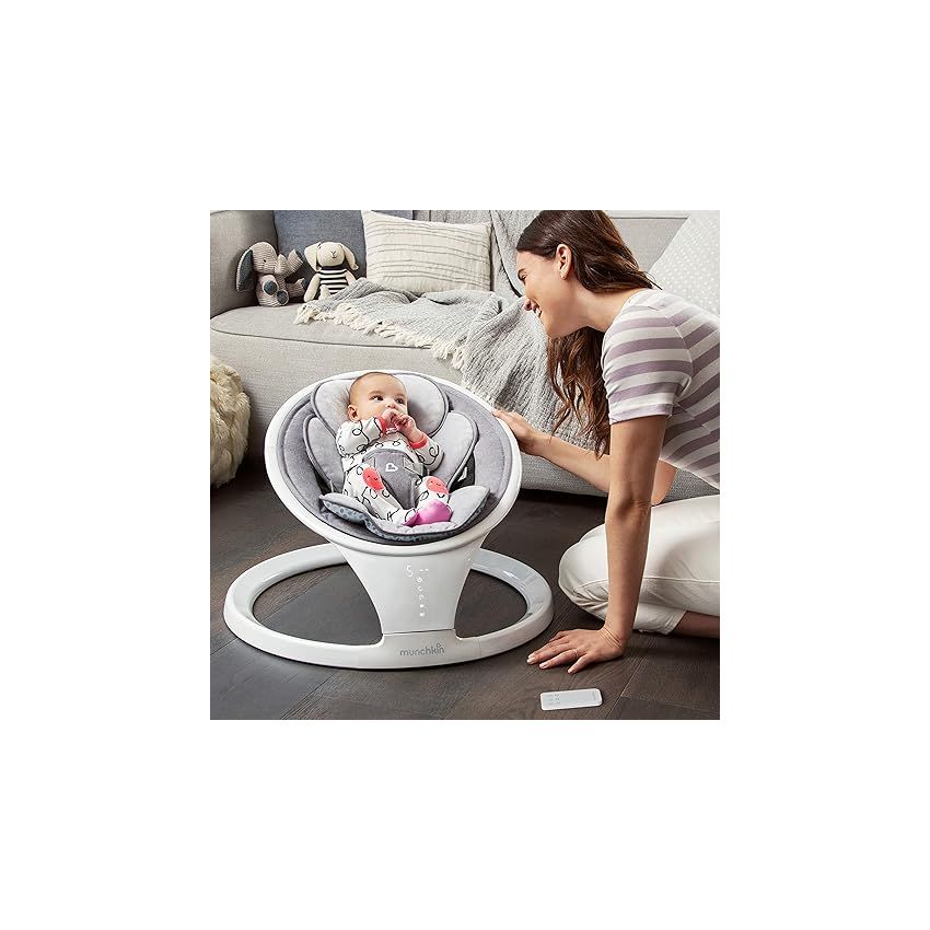 Munchkin® Bluetooth Enabled Lightweight Baby Swing with Natural Sway in 5 Ranges of Motion