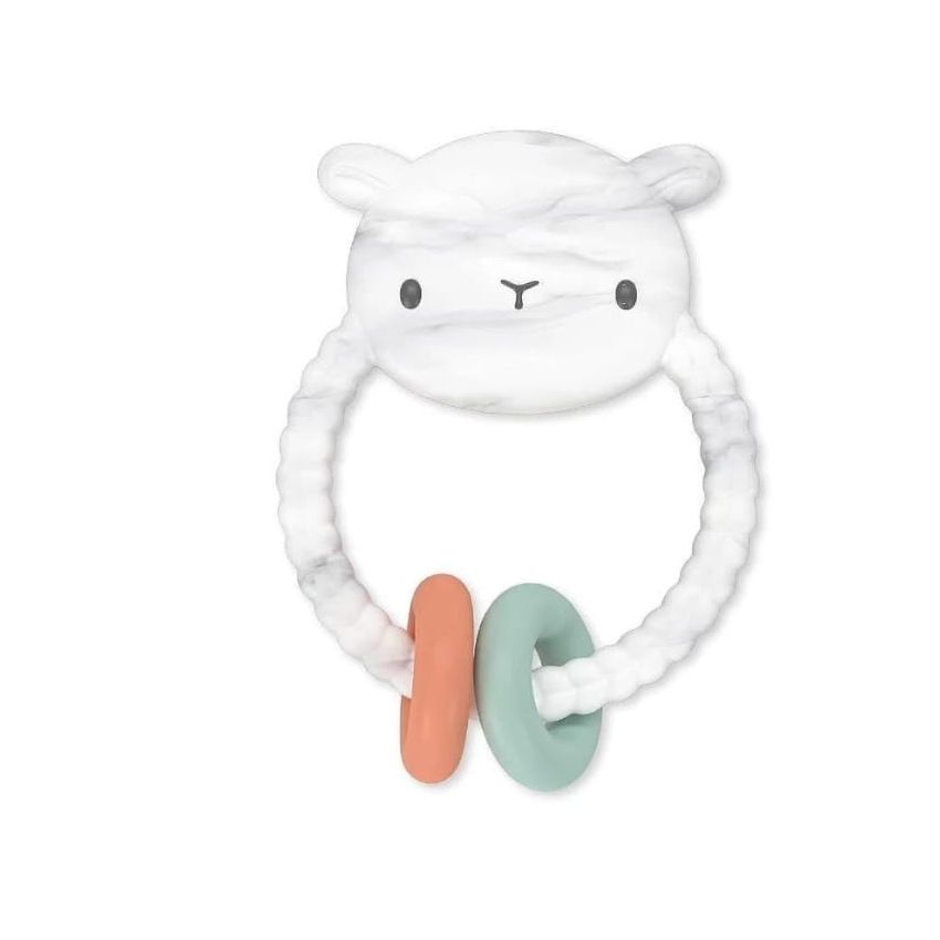 INGENUITY - SOOTHING SHEPPY BABY TEETHER TOY WITH ACTIVITY RINGS