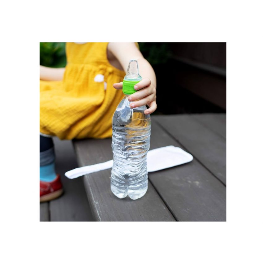 green sprouts Spout Adapter for Water Bottle, Quickly Converts a Standard Bottle into a Sippy Cup, Collar Fits Two Bottle Sizes, One Size