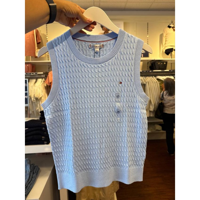 Blusa tricô trançado algodão super fresquinha