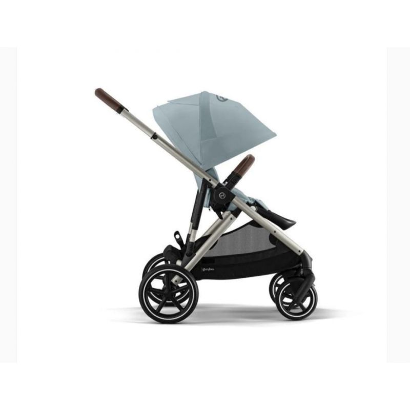 CYBEX - GAZELLE S 2 SINGLE-TO-DOUBLE STROLLER, TAUPE FRAME/SKY BLUE