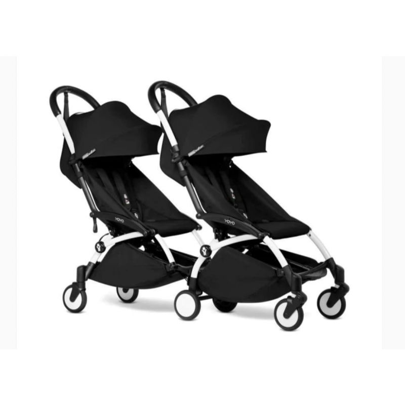 BABYZEN YOYO DOUBLE STROLLER BUNDLE - BLACK | WHITE