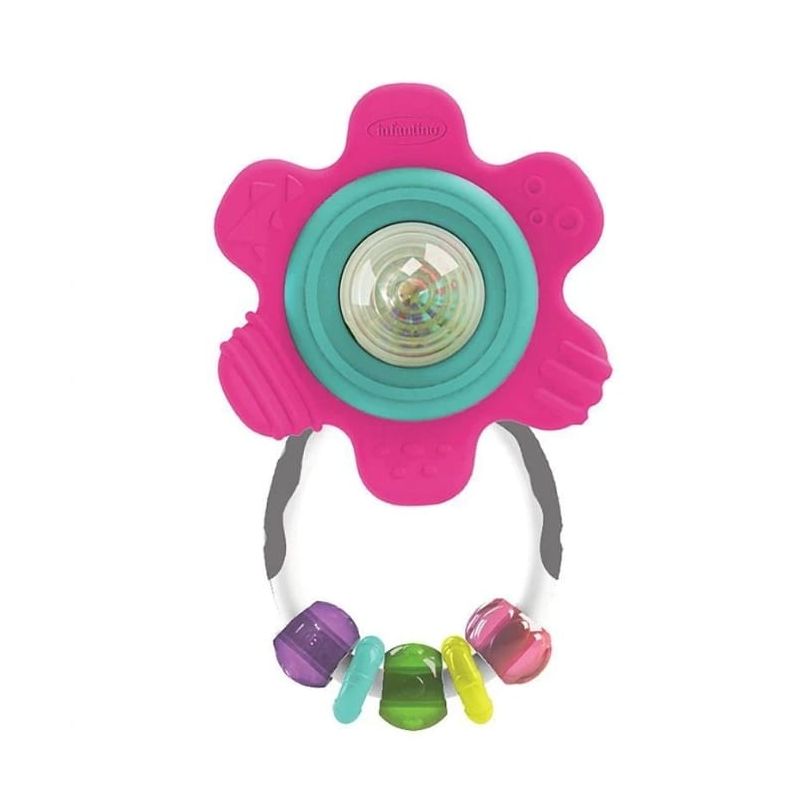 INFANTINO - SPIN & TEETHE GUMMY FLOWER RATTLE