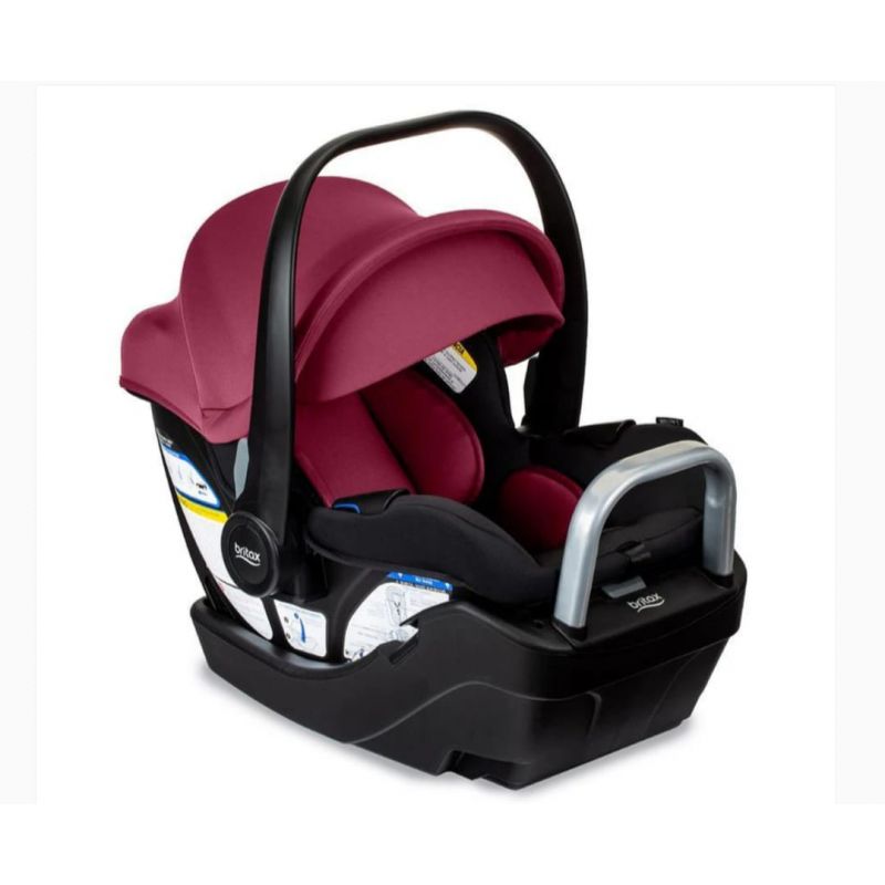 BRITAX - WILLOW S INFANT CAR SEAT WITH ALPINE ANTI-REBOUND BASE, RUBY ONYX