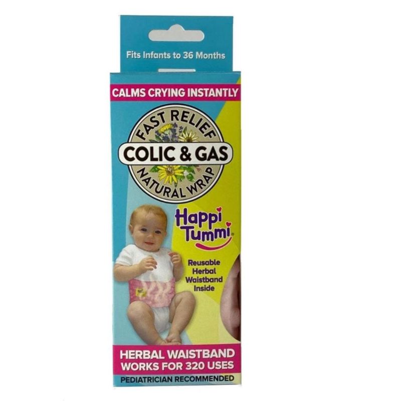 Colic and Gas Relief for Babies and Infants- Aromatherapy Wrap for Upset Tummy and Constipation- Color Pink