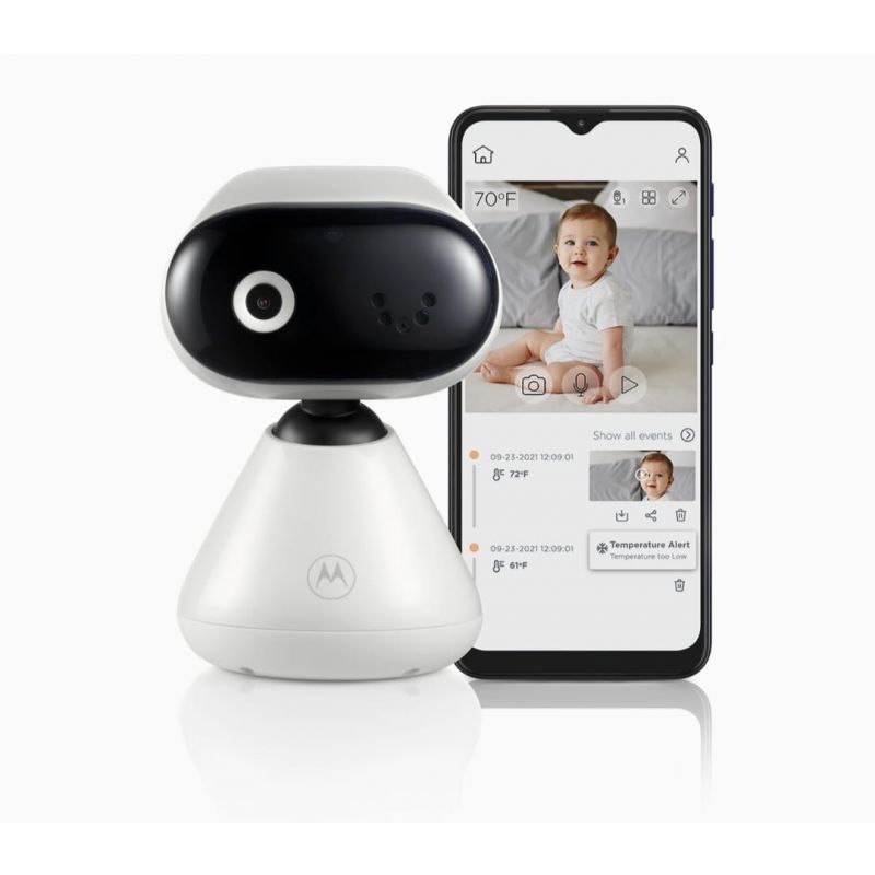 Motorola Baby Monitor Camera PIP1000 - WiFi Video Camera with HD 1080p - Connects to Smart Phone App with Private Connection, Two-Way Audio, Digital Zoom, Room Temp, Lullabies, Night Vision