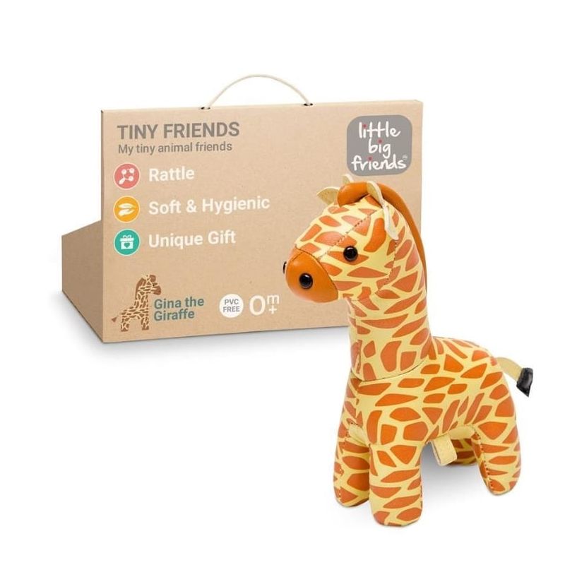 LITTLE BIG FRIENDS - TINY FRIENDS RATTLE TOY, GINA THE GIRAFFE