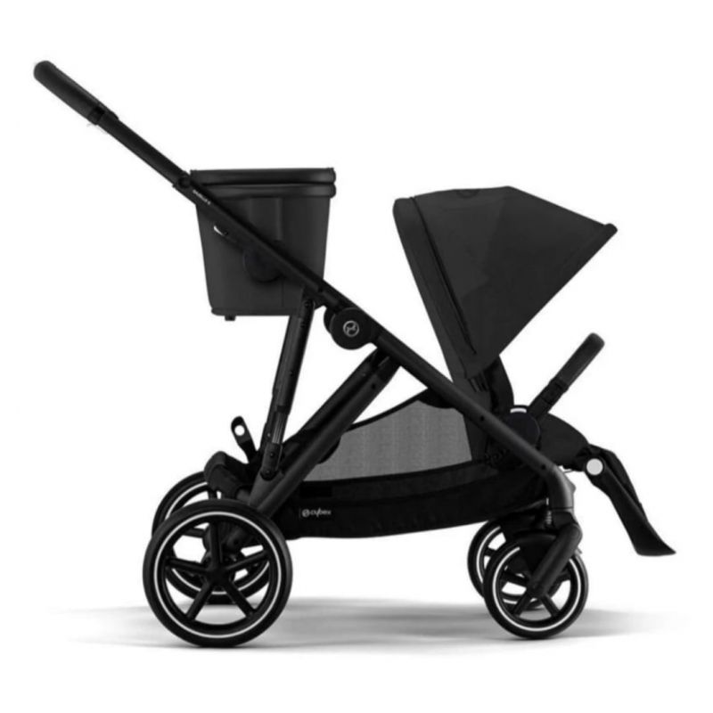 CYBEX - GAZELLE S 2 SINGLE-TO-DOUBLE STROLLER, BLACK FRAME/MOON BLACK