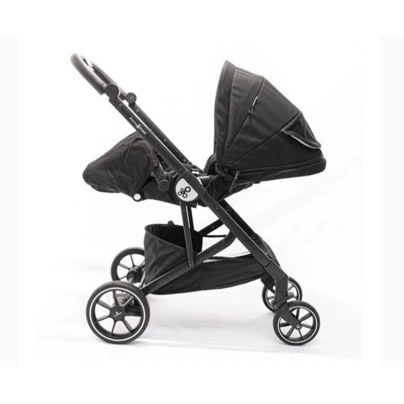 PRIMO PASSI - ICON STROLLER, NEWBORN TO TODDLER WITH REVERSIBLE SEAT & COMPACT FOLD, ALL BLACK