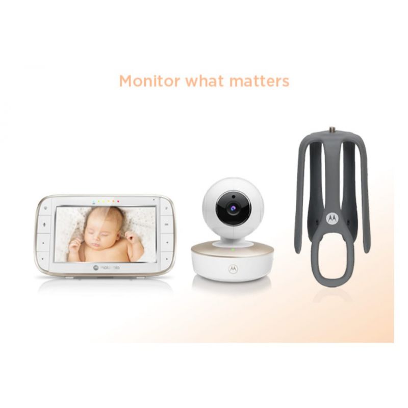 Motorola Baby Monitor VM855 Connect Baby Camera Monitor and Crib Mount - HD 720p Video Connects to Smart Phone App, 1000ft Range, Two-Way Audio, Remote Pan-Tilt-Zoom, Room Temperature, Music
