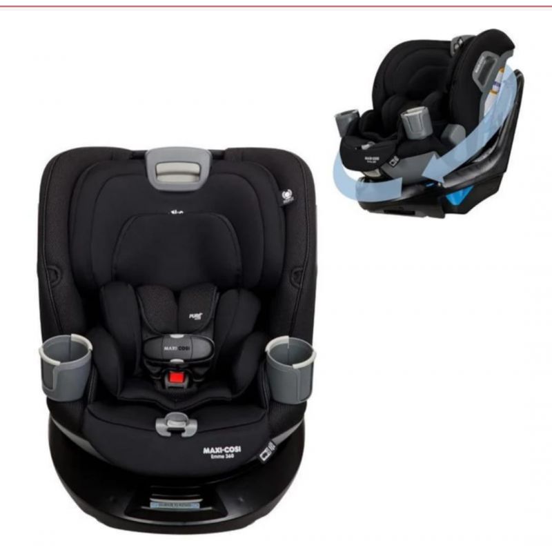 MAXI-COSI - EMME 360 ALL-IN-ONE ROTATIONAL CONVERTIBLE CAR SEAT, MIDNIGHT BLACK