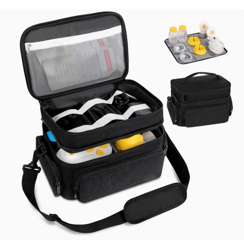 Wearable Breast Pump Bag, 2 Layer Breast Pump Bag