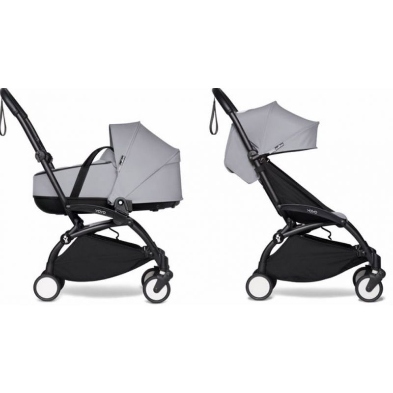 Babyzen YOYO2 Ultra Compact Complete 6+ Stroller with Bassinet - Black/Stone