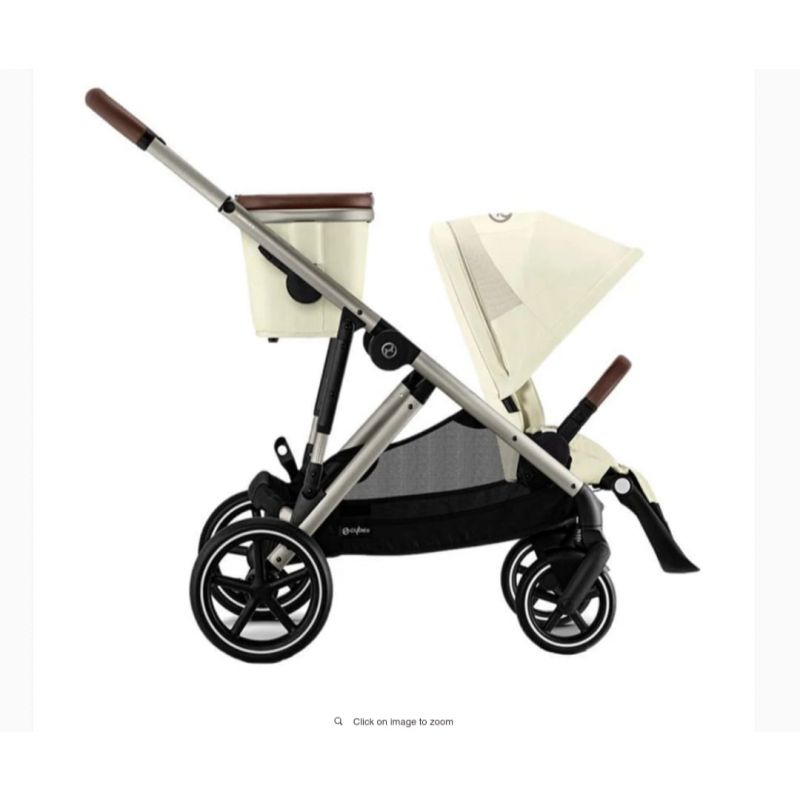 CYBEX - GAZELLE S 2 SINGLE-TO-DOUBLE STROLLER, TAUPE FRAME/SEASHELL BEIGE