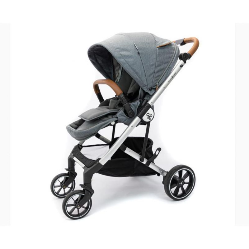 PRIMO PASSI - ICON STROLLER, NEWBORN TO TODDLER WITH REVERSIBLE SEAT & COMPACT FOLD, GRAY MELANGE