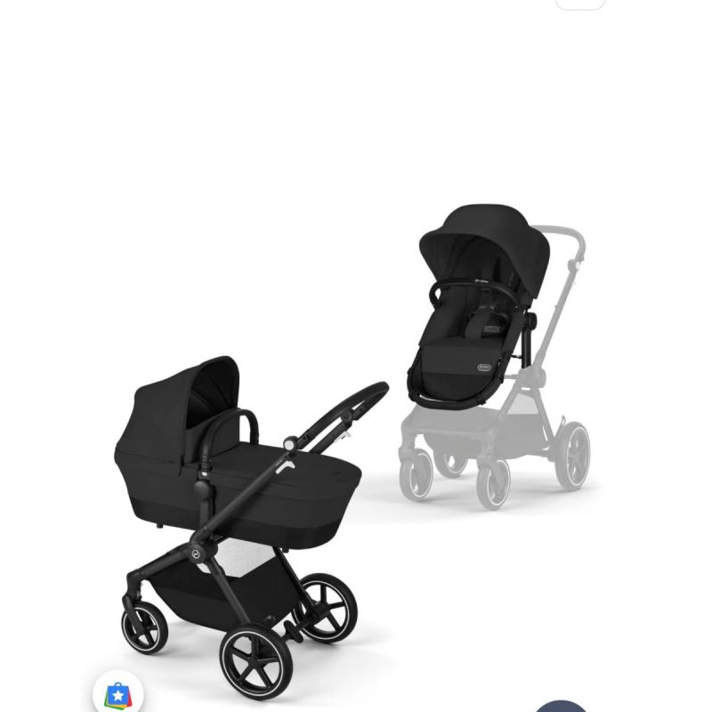Cybex EOS Lux 2-in-1 Stroller - Moon Black
