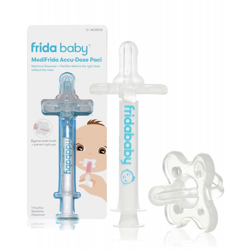 Frida Baby Medicine Pacifier, Medi Frida Baby Medicine Syringe & Accu-Dose Pacifier, Baby Medicine Dispenser for Mess & Fuss Free Use