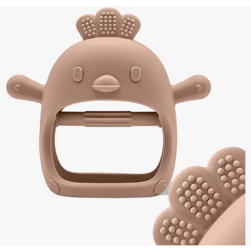 Socub Silicone Baby Teether Toy for Infants 3+ Months, Color pink BPA Free Anti-Drop Silicone Mitten Teething 