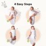 KeaBabies 3-Pack Organic Baby Swaddle Sleep Sacks - Newborn Swaddle Sack