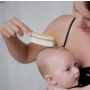 Chibello 4 Piece Wooden Baby Hair Brush and Comb Set Natural