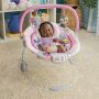 Bright Starts Comfy Baby Bouncer Soothing Vibrations Infant Seat - Taggies, Music, Removable -Toy Bar