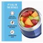 THERMOS FUNTAINER Insulated Food Jar – 10 Ounce, Navy – Kid Friendly Food Jar with Foldable Spoon