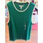 sweater tricot trançado regata