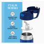 THERMOS FUNTAINER 12 Ounce Stainless Steel Vacuum Insulated Kids Straw Bottle, Blue