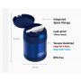 THERMOS FUNTAINER Insulated Food Jar – 10 Ounce, Navy – Kid Friendly Food Jar with Foldable Spoon