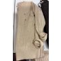Sweater tricot trançado manga longa