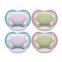 Philips Avent Ultra Air Pacifier - 4 x Light, Breathable Baby Pacifiers for Babies Aged 0-6 Months