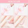 Silicone Pacifier Clip Holder, 4 Pack One Piece Soft Flexible Binky Clips Pacifier Holder Clip for Girls