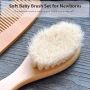 YarraModes Baby Goat Hair Brush and Comb Set for Newborns & Toddlers