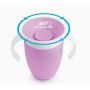 Munchkin® Miracle® 360 Trainer Sippy Cup with Handles, Spill Proof, 7 Ounce, 2 Pack, Pink/Purple