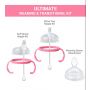 Comotomo color Pink - Ultimate Weaning and Transitional Nipple Kit Compatible with Comotomo Baby Bottles 5 oz and 8 oz | from 4 Months