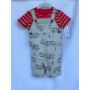 Conjunto: 1 Camisa; 1 Macacão 18 meses